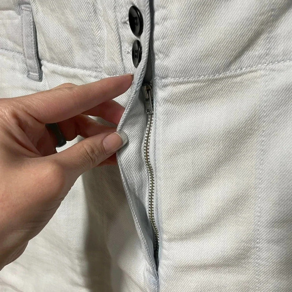 Proenza Schouler White Label High-Waisted Shorts in Bleach‎ Chambray Size 6 - Picture 5 of 11